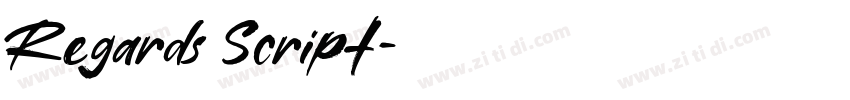Regards Script字体转换